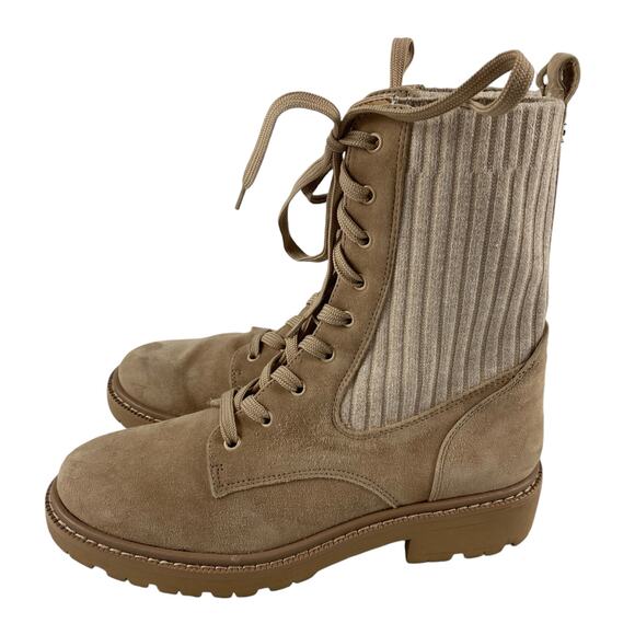 Sam Edelman Lydell Combat Boots Tan Womens Size 8 - Picture 2 of 14